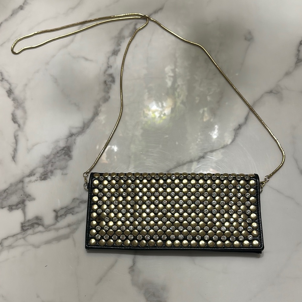 Studded Black and Gold Women's Bag